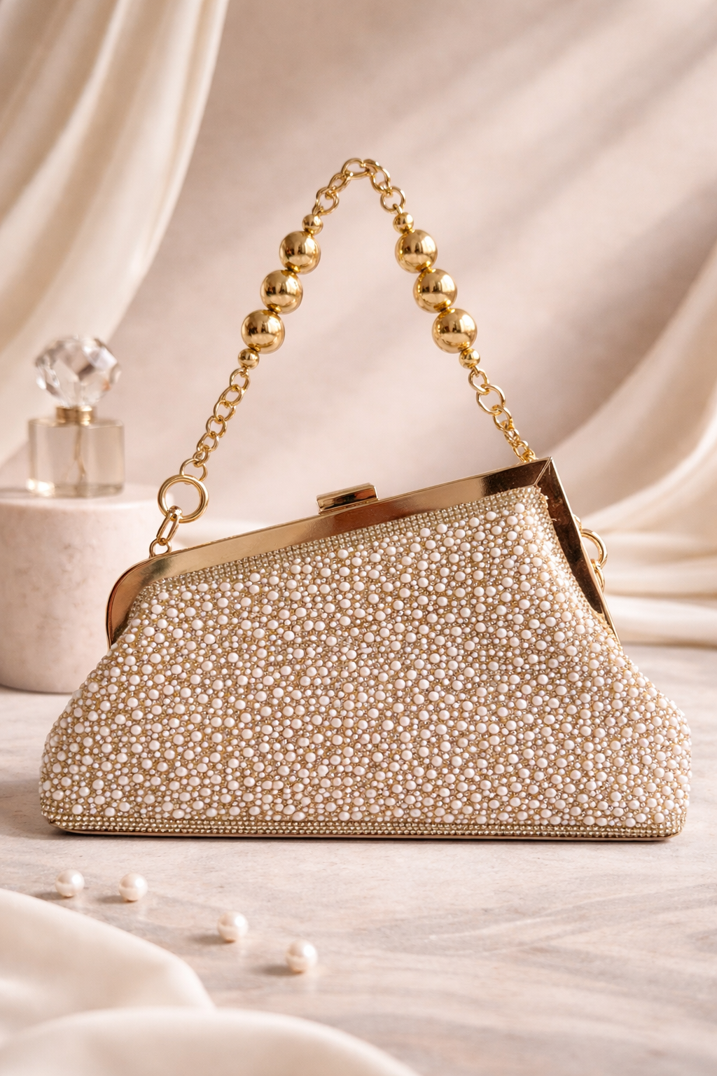 Pearl Golden Clutch