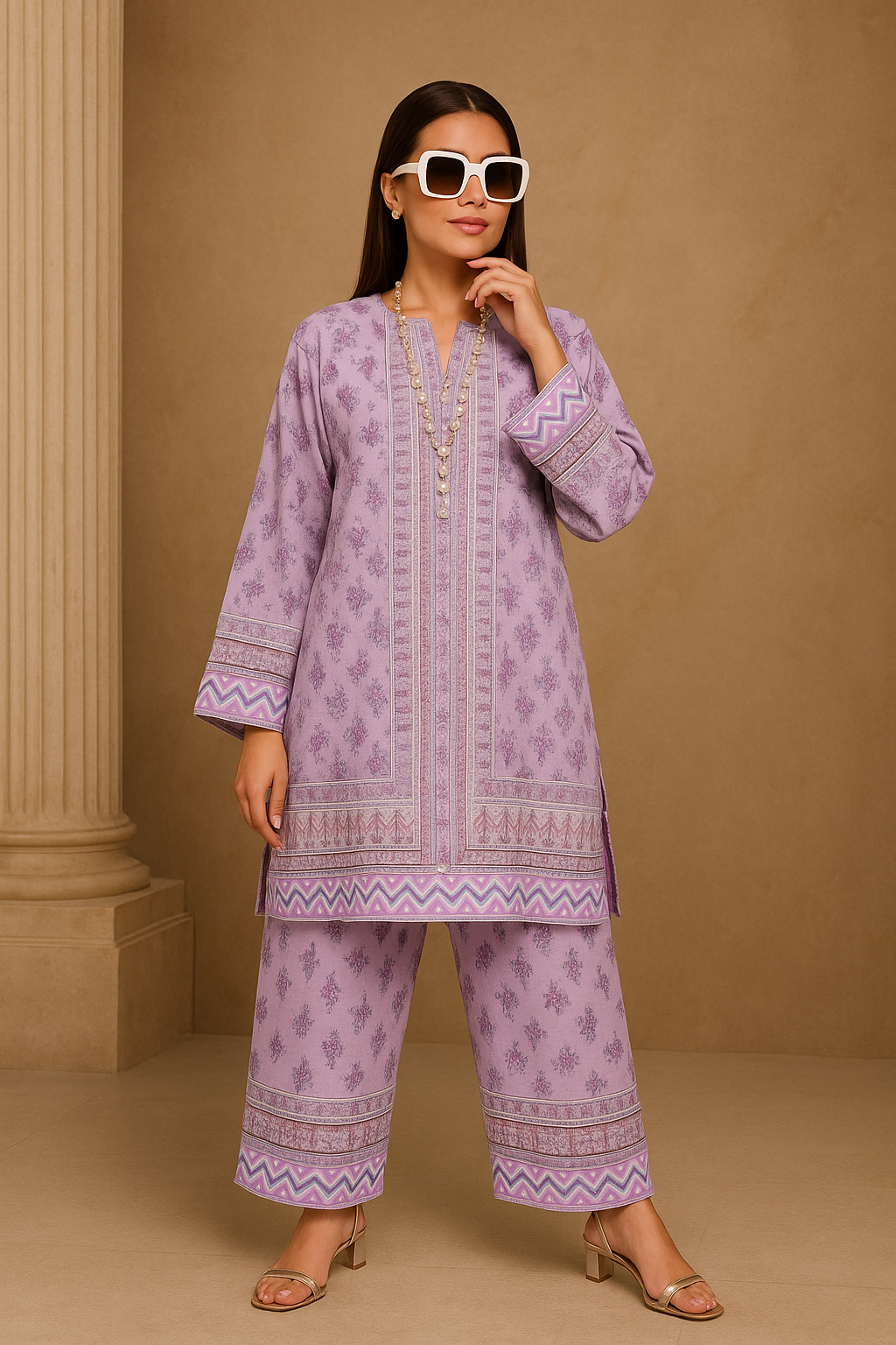 Floral Purple Co-ord Set