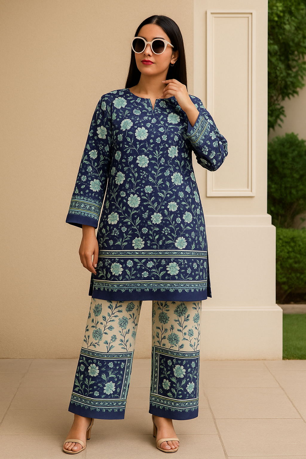 Floral Blue Co-ord Set