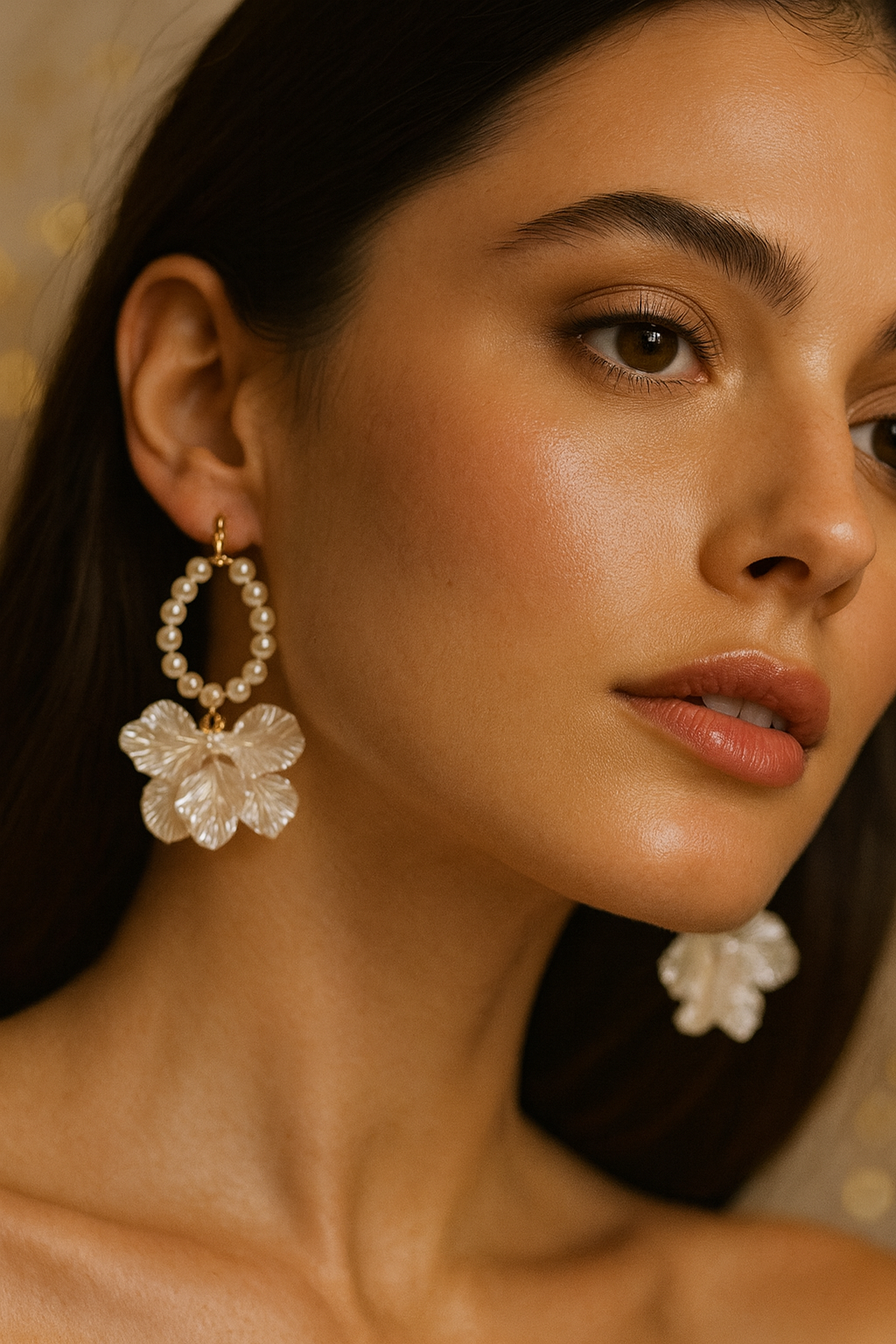 Pearl Petal Earrings