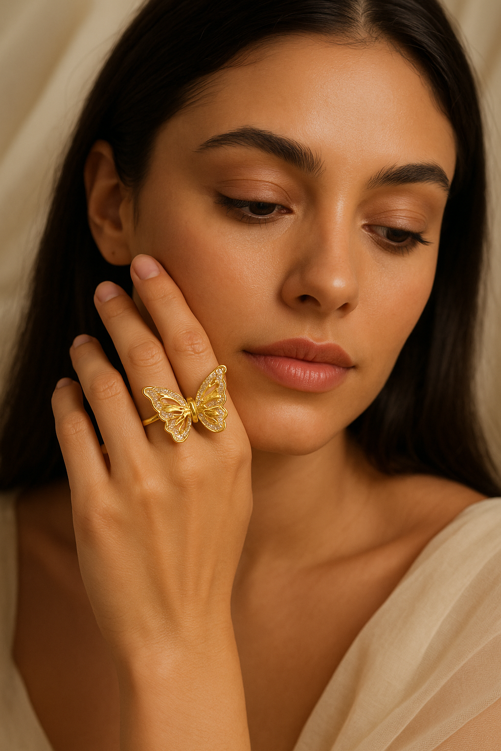 Golden Flutter Ring