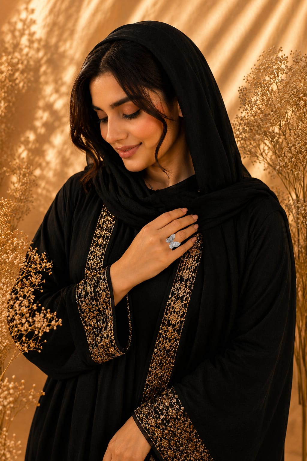 خاتم كريستال الفراشة الفاخر