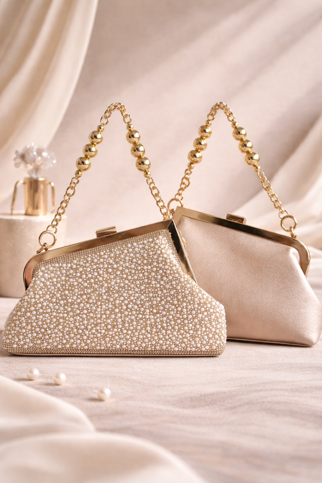 Pearl Golden Clutch