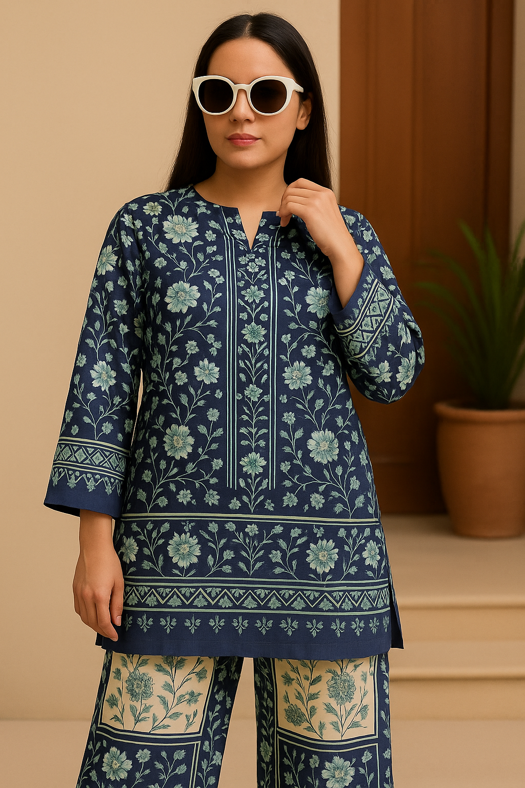 Floral Blue Co-ord Set