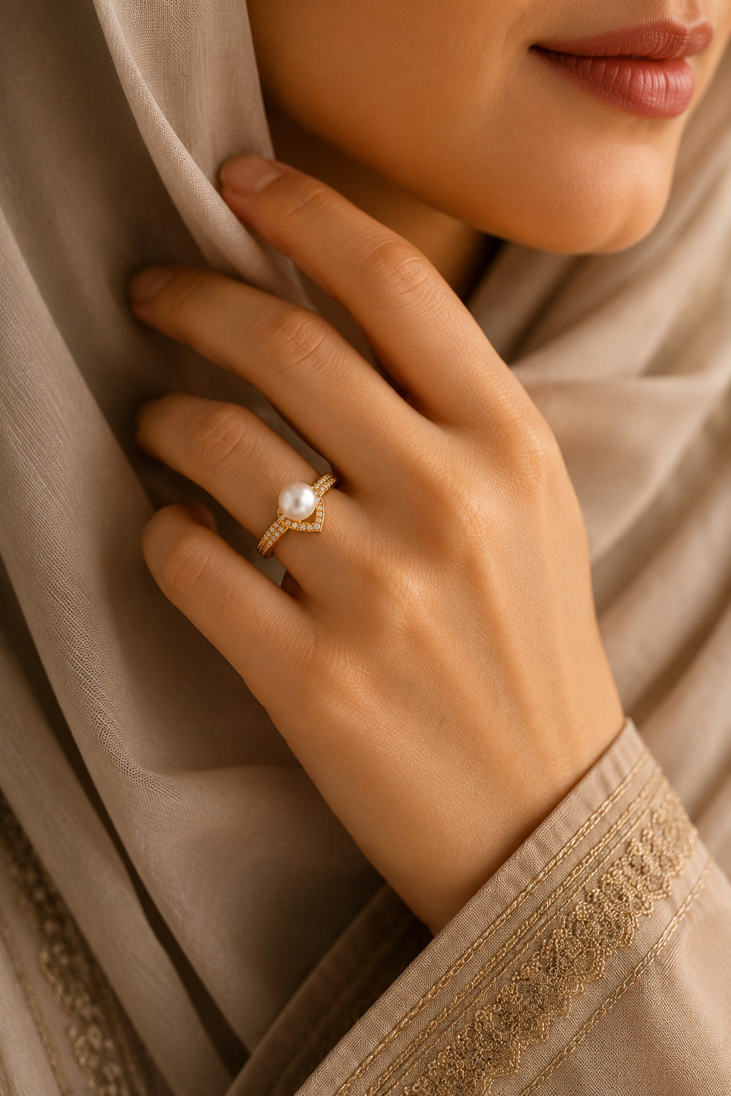 Luna Pearl Ring