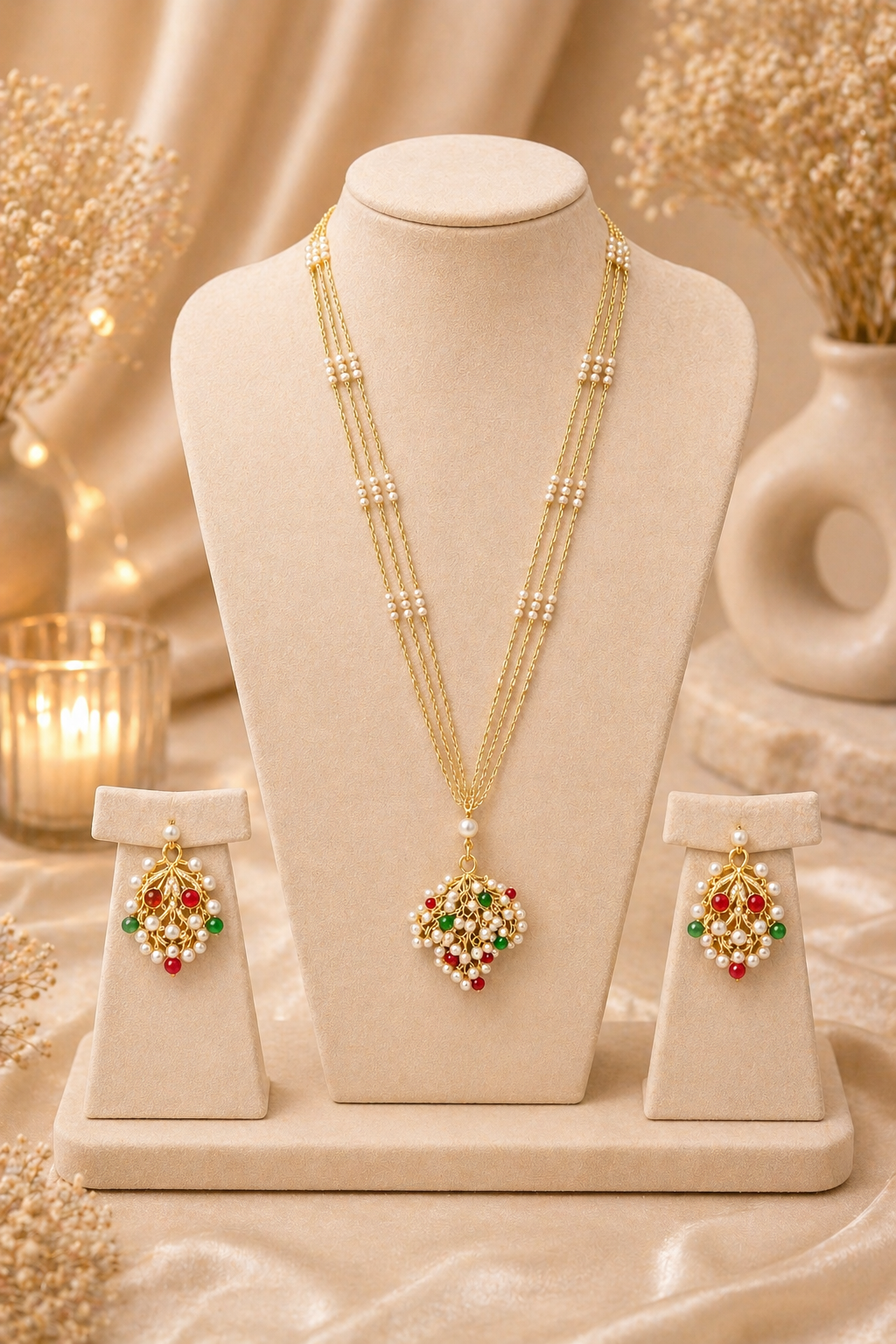 Multicolour Charm Pendant Set