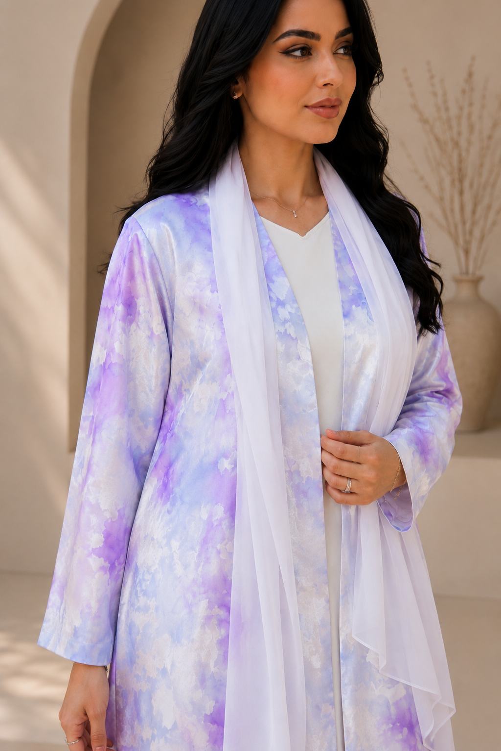 Al Zahrah Lavender Abaya