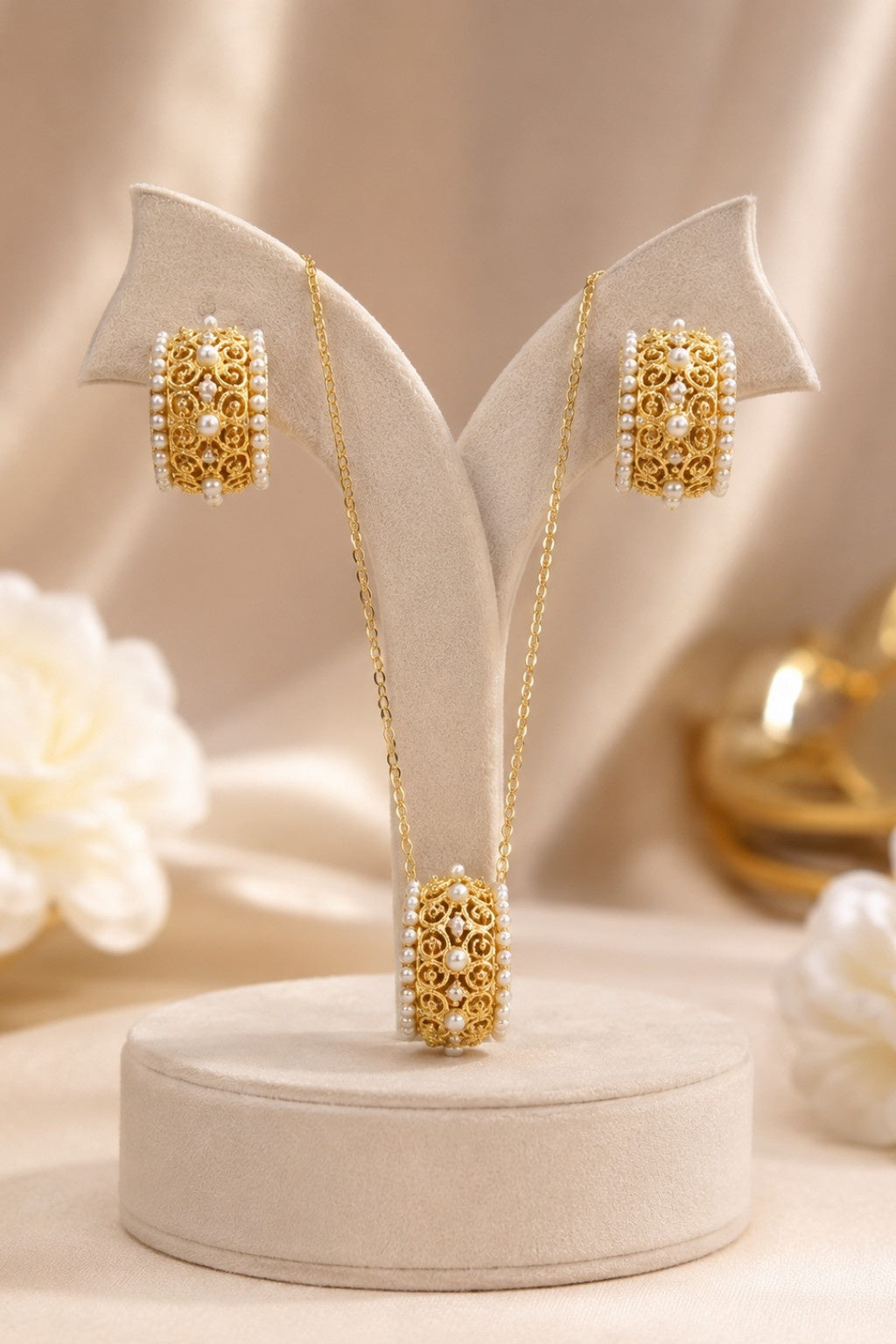 Noor Gold Pendant Set
