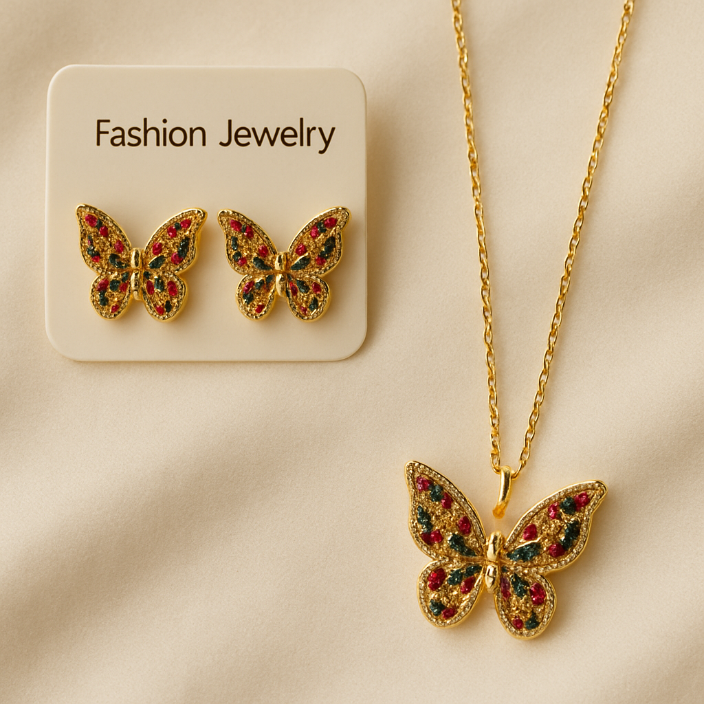 Aurora Butterfly Neckpiece Set