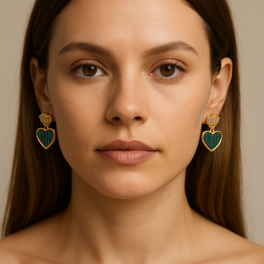 Aqua teal Heart Luxe