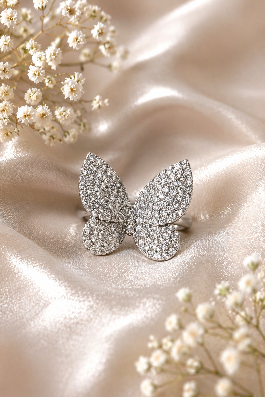 Crystal Butterfly Luxe Ring