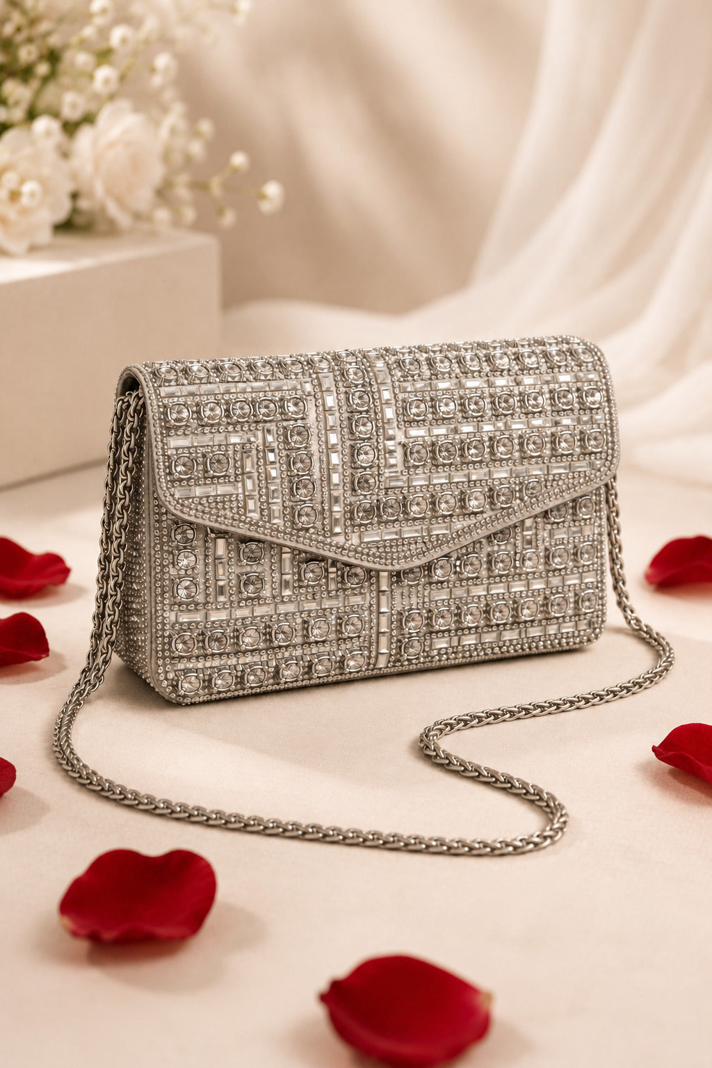 Almas Silver Clutch