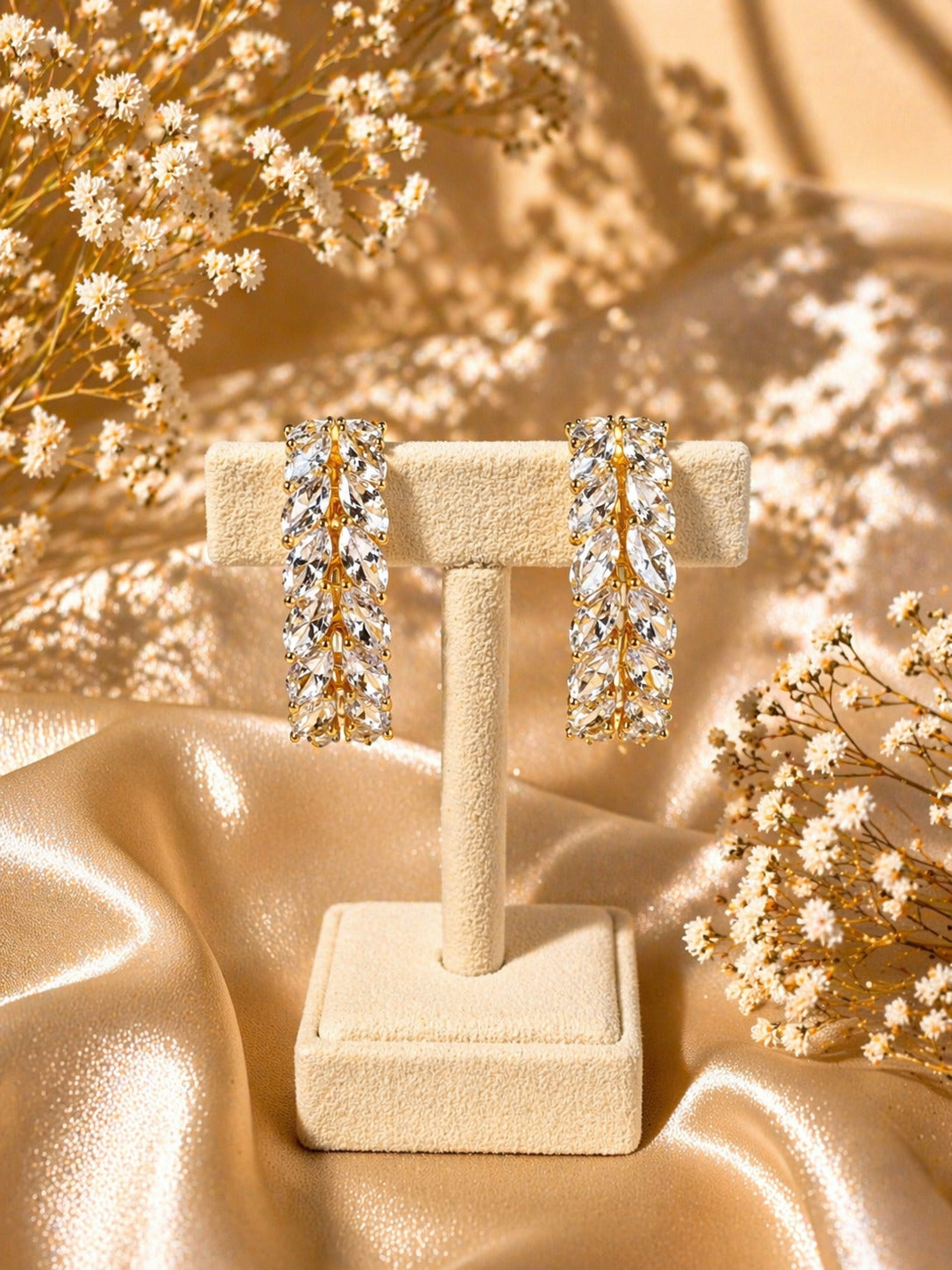 Golden Cascade Drop Earrings