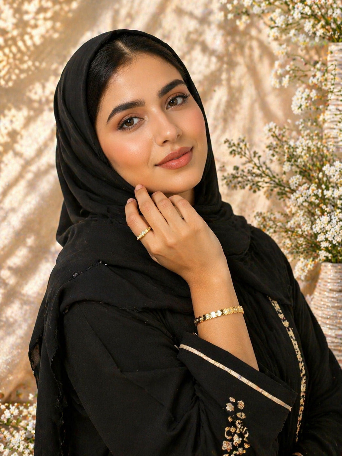 Golden Petal Glow Bracelet