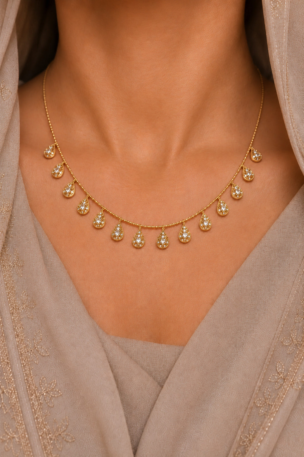 Aurelia Teardrop Necklace & Bracelet Set