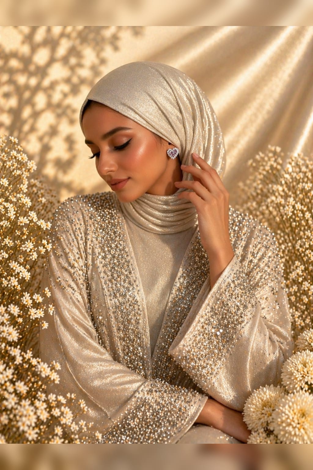 أقراط مسمارية على شكل قلب وردي