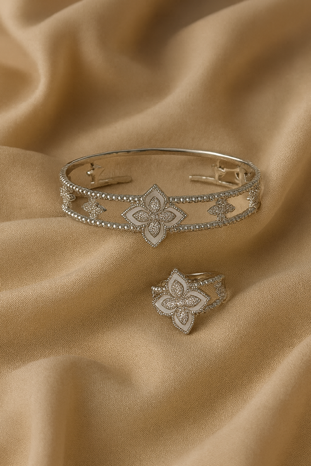 Silver Serenity Crystal Bracelet & Ring